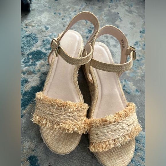 Chinese Laundry Espadrilles Sandal straw platform size 9 - Picture 2 of 9